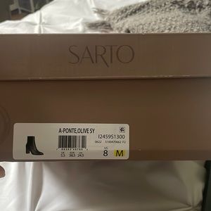 Franco Sarto olive ankle booties